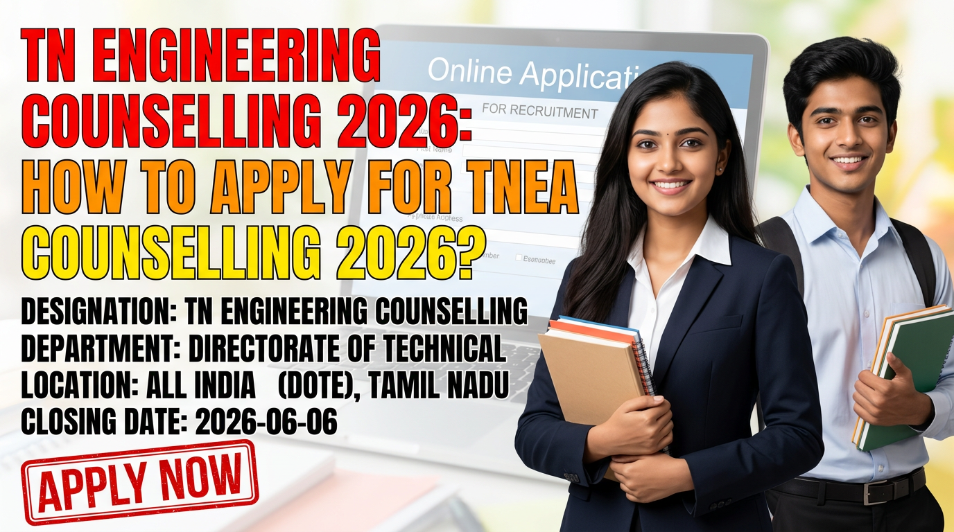 TNEA 2026 Engineering Counselling admission process by Directorate of Technical Education Tamil Nadu