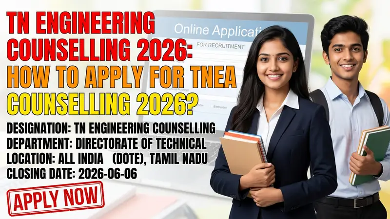TNEA 2026 Engineering Counselling admission process by Directorate of Technical Education Tamil Nadu