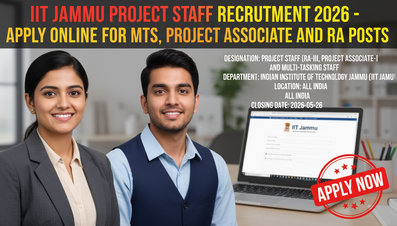 IIT Jammu Project Staff Recruitment