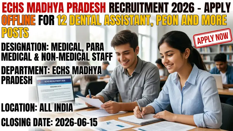 ECHS Madhya Pradesh Recruitment 2026 for Medical and Non-Medical Staff