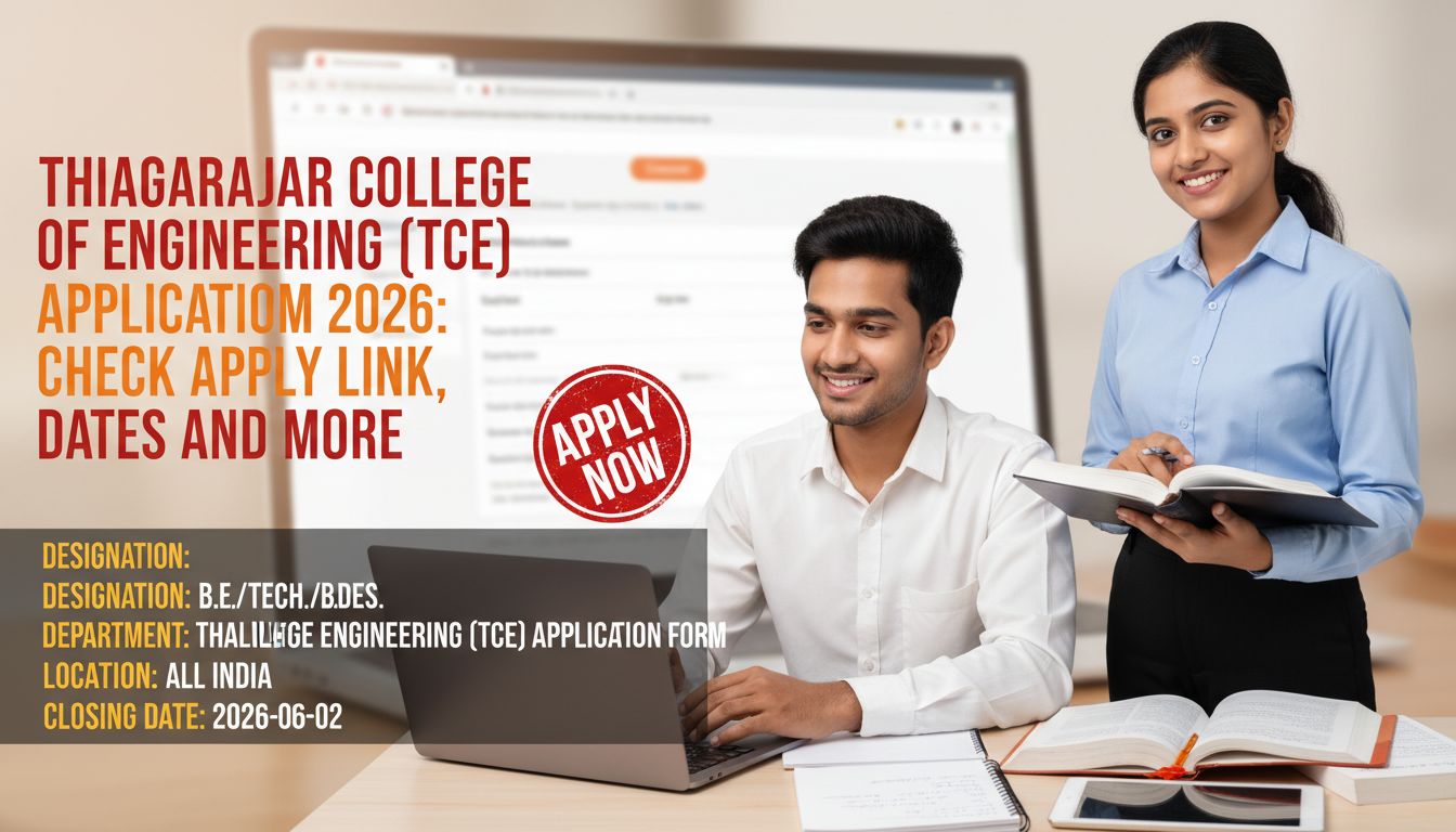 Thiagarajar College of Engineering (TCE) Application Form