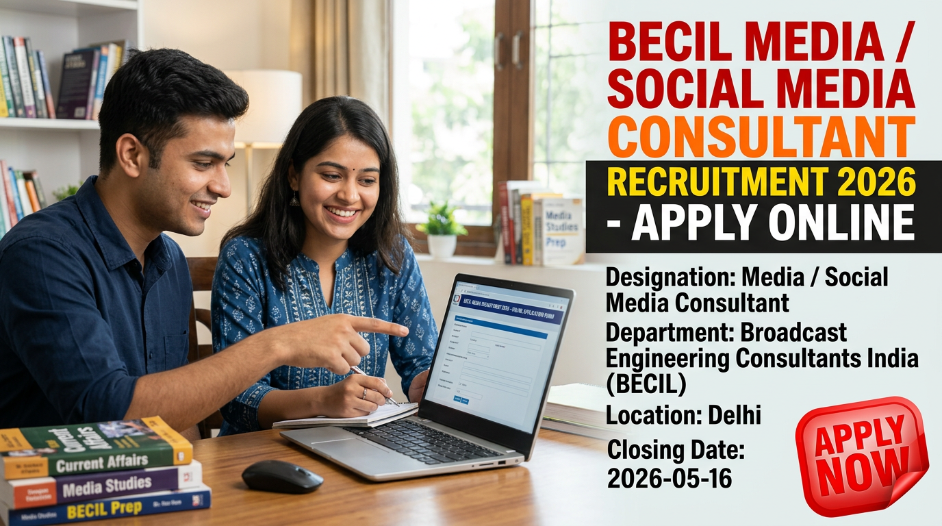 BECIL Media Social Media Consultant Recruitment 2026 official notification advertisement