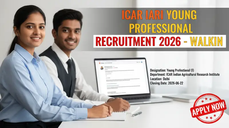 ICAR Indian Agricultural Research Institute Young Professional recruitment