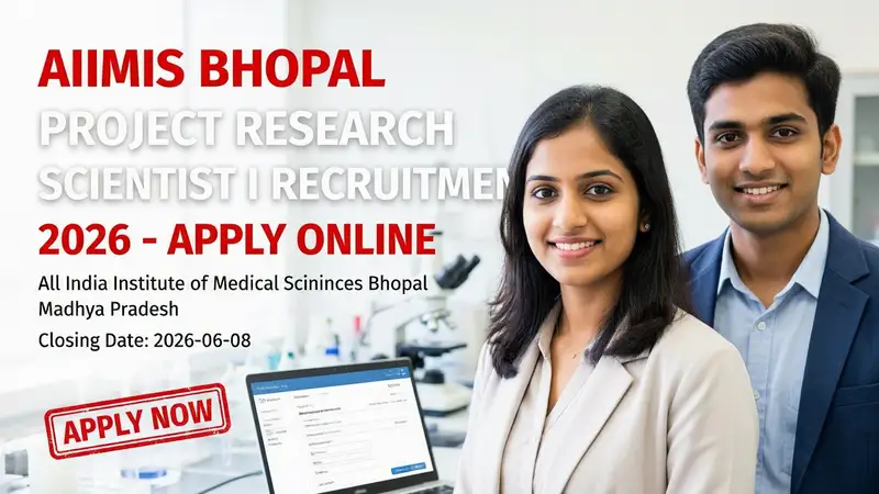 AIIMS Bhopal Project Research Scientist I recruitment 2026 notification