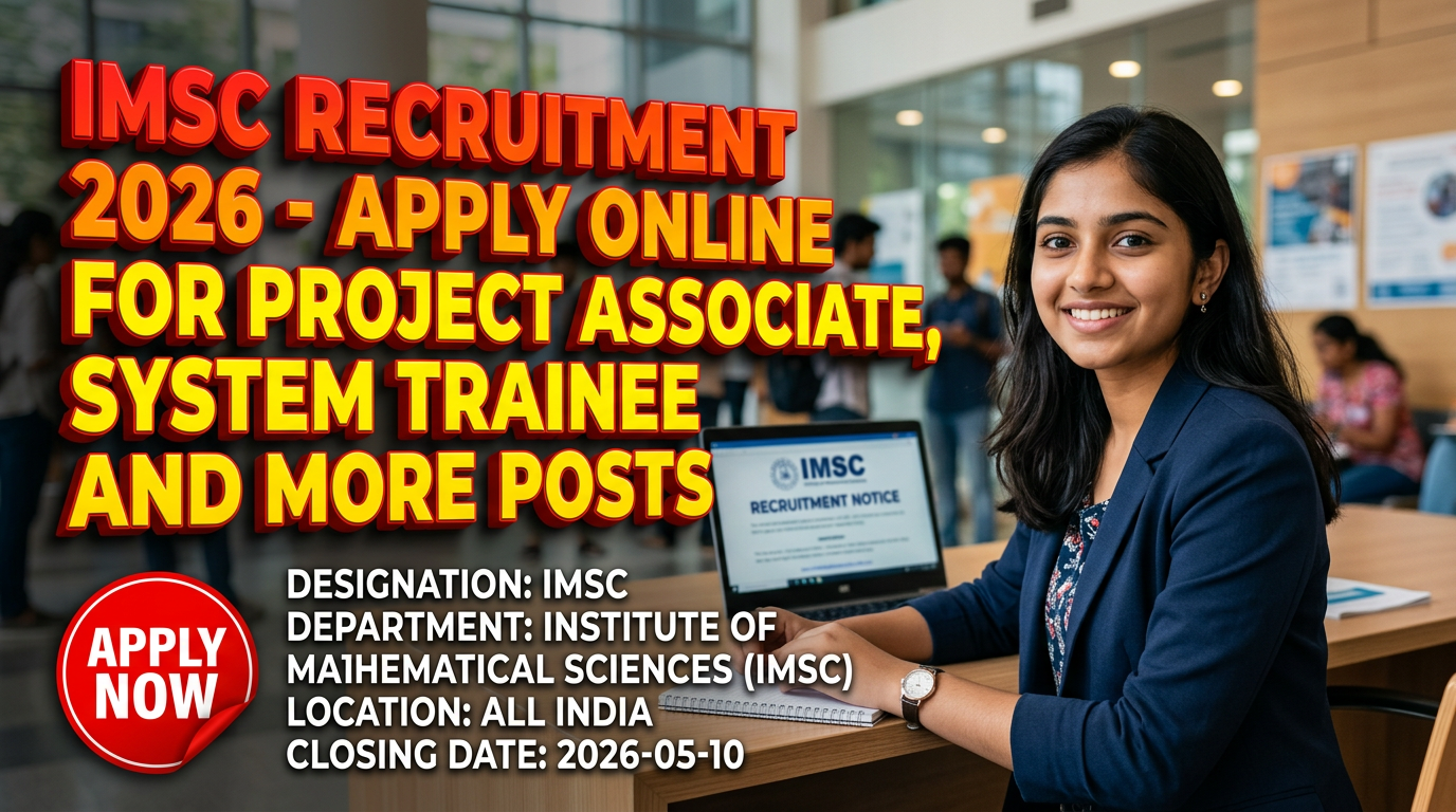 Institute of Mathematical Sciences (IMSc) recruitment