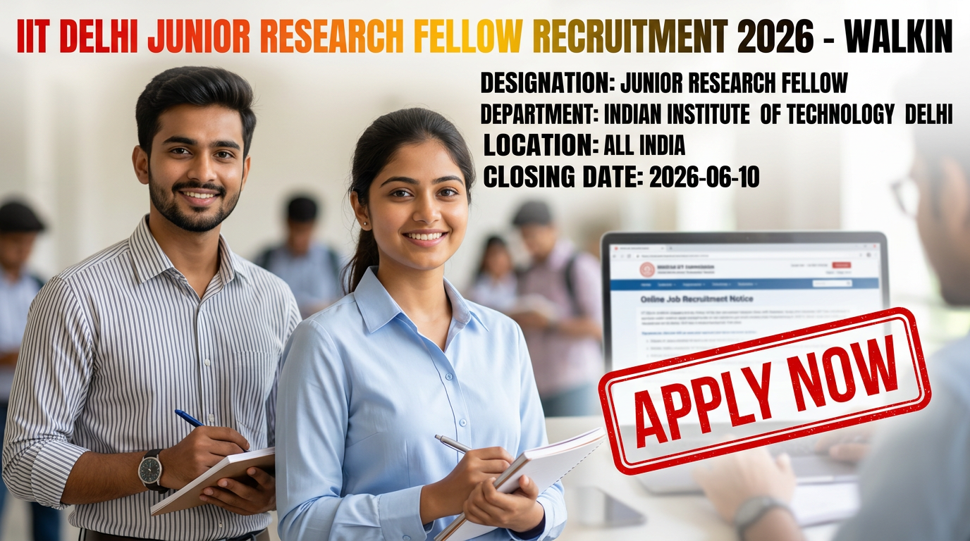 IIT Delhi Junior Research Fellow recruitment