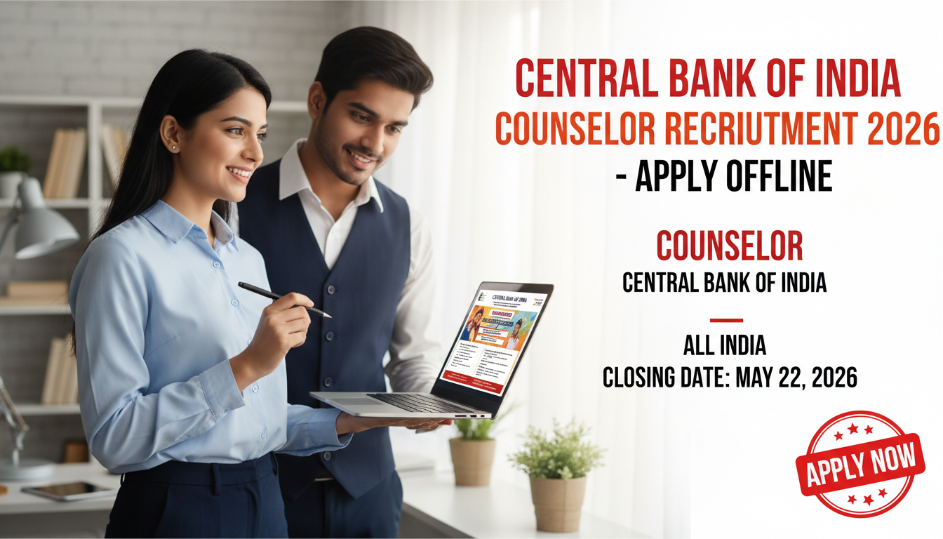 Central Bank of India Counselor recruitment