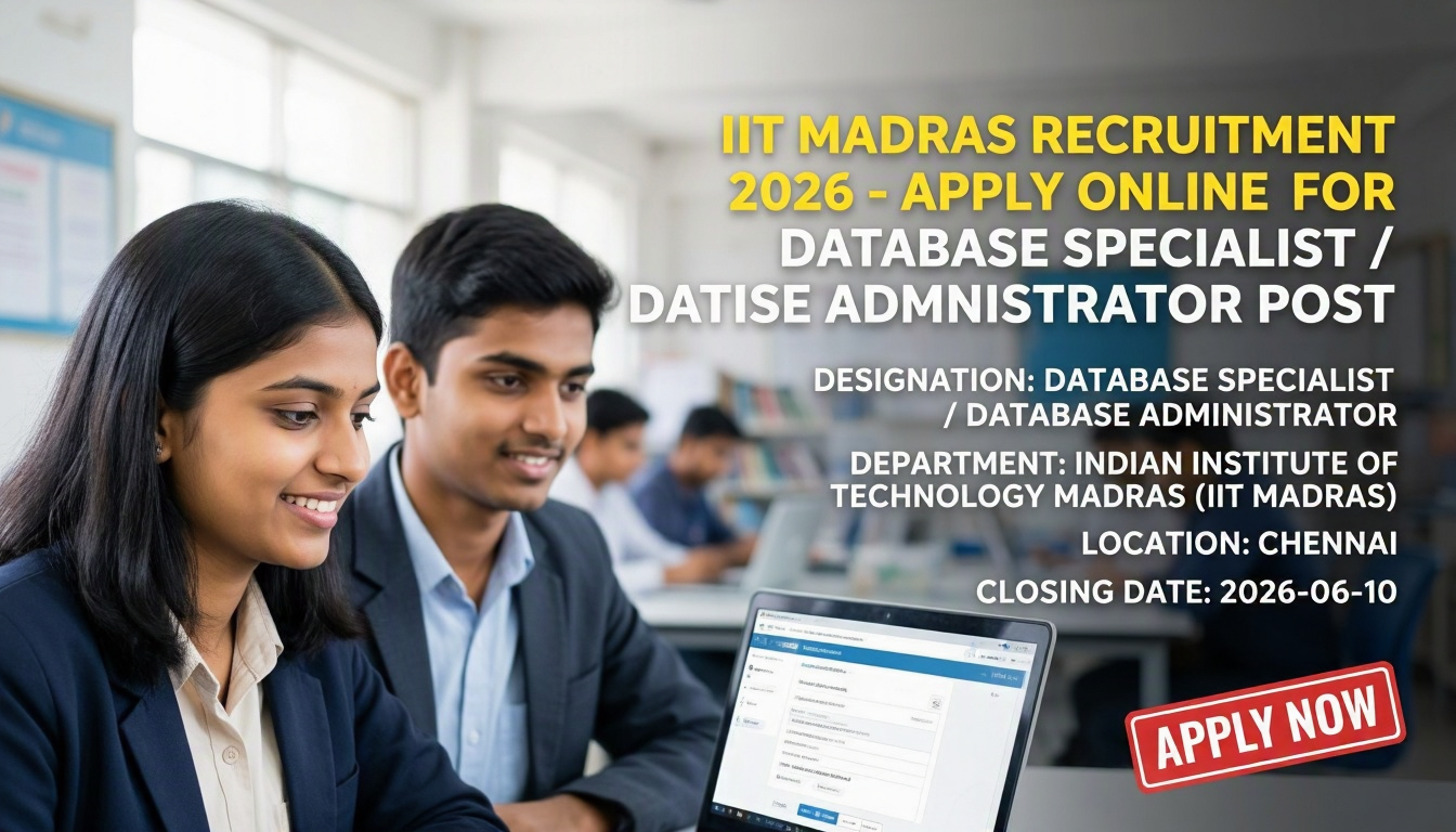 IIT Madras Database Specialist Recruitment 2026 official notification
