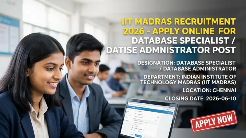 IIT Madras Database Specialist Recruitment 2026 official notification