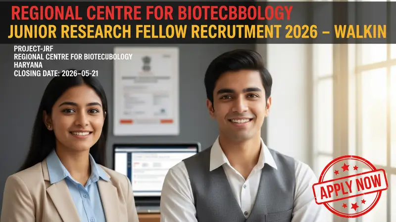 Regional Centre for Biotechnology Junior Research Fellow Recruitment