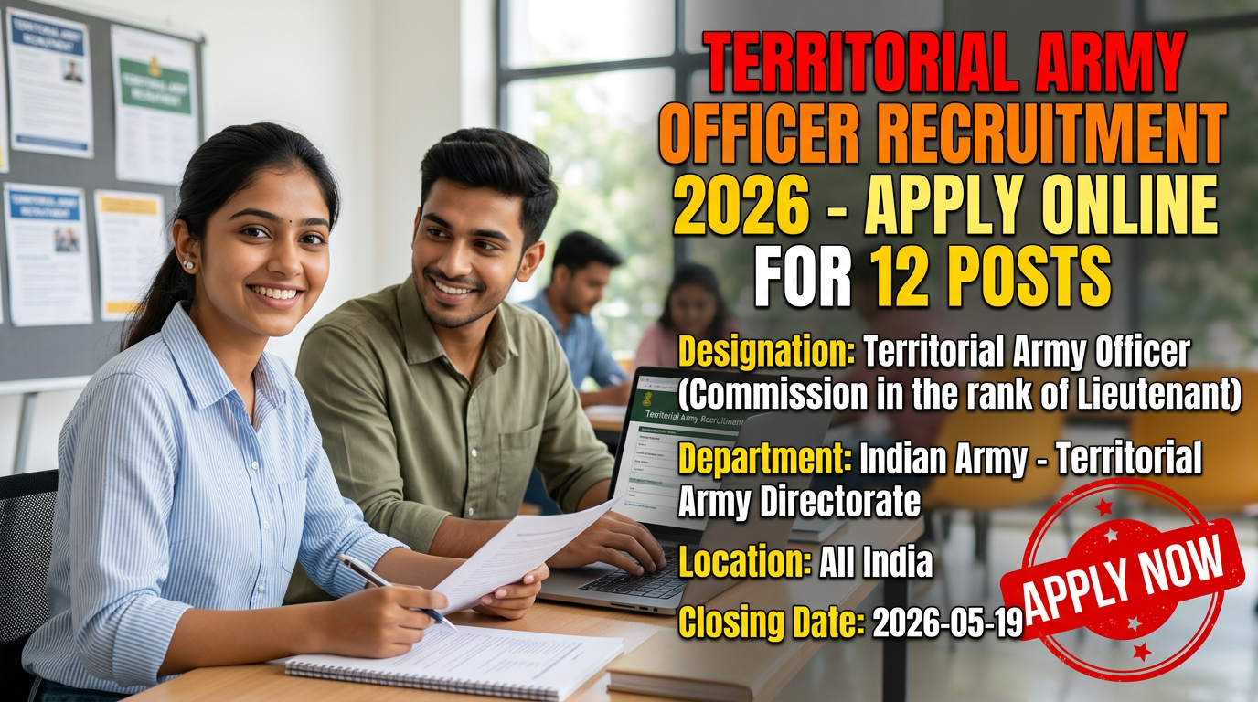Indian Army Territorial Army Officer Recruitment 2026