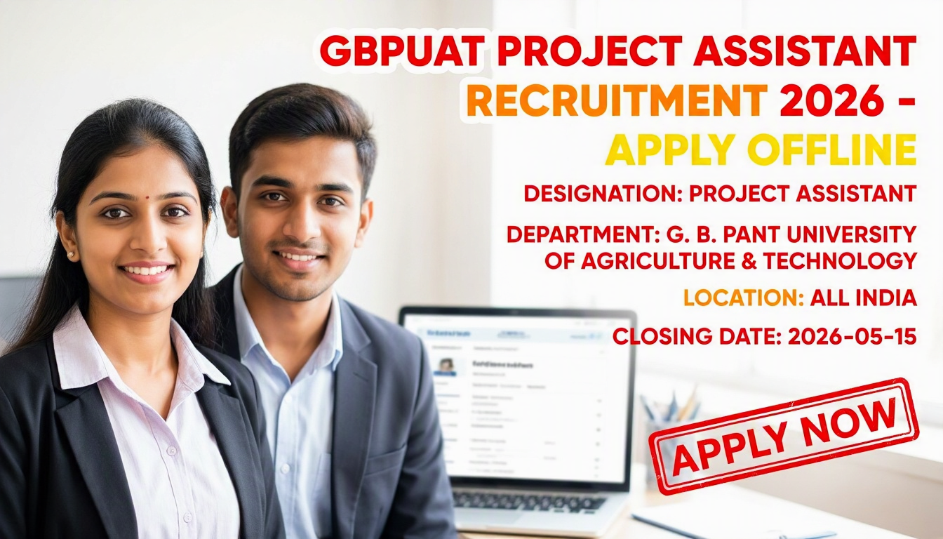 G. B. Pant University of Agriculture & Technology Project Assistant recruitment