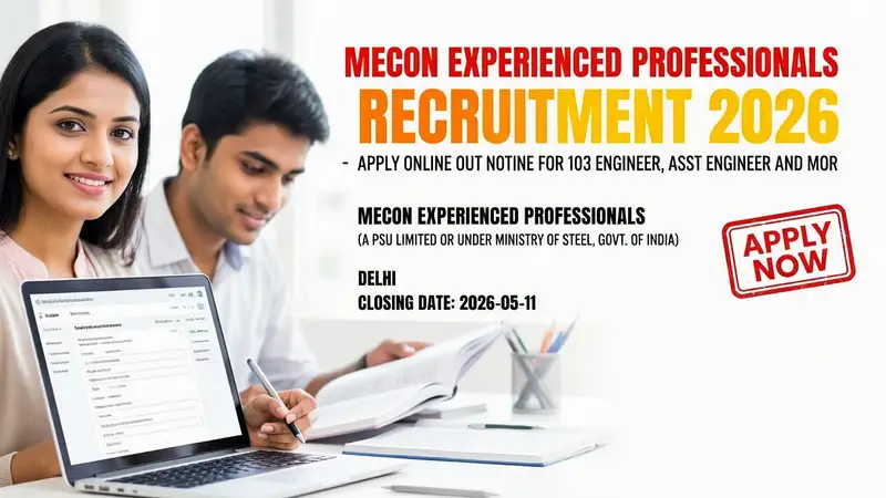 MECON Experienced Professionals Recruitment 2026