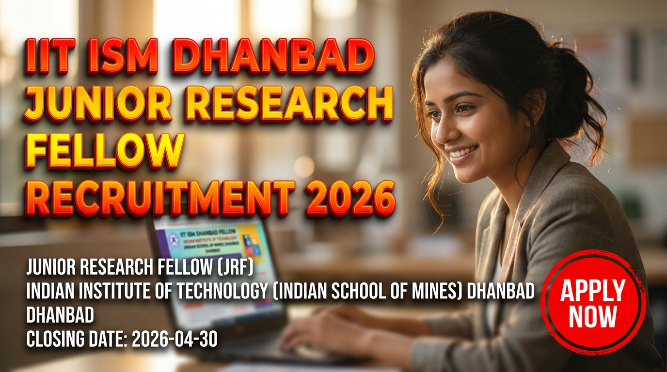 IIT ISM Dhanbad Junior Research Fellow recruitment
