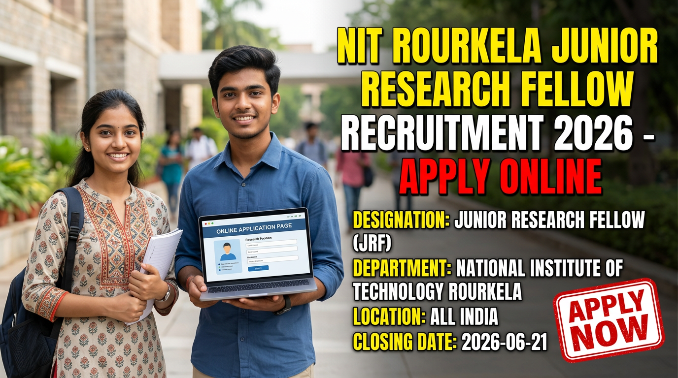 NIT Rourkela Junior Research Fellow Recruitment 2026 notification for Electrical Engineering…