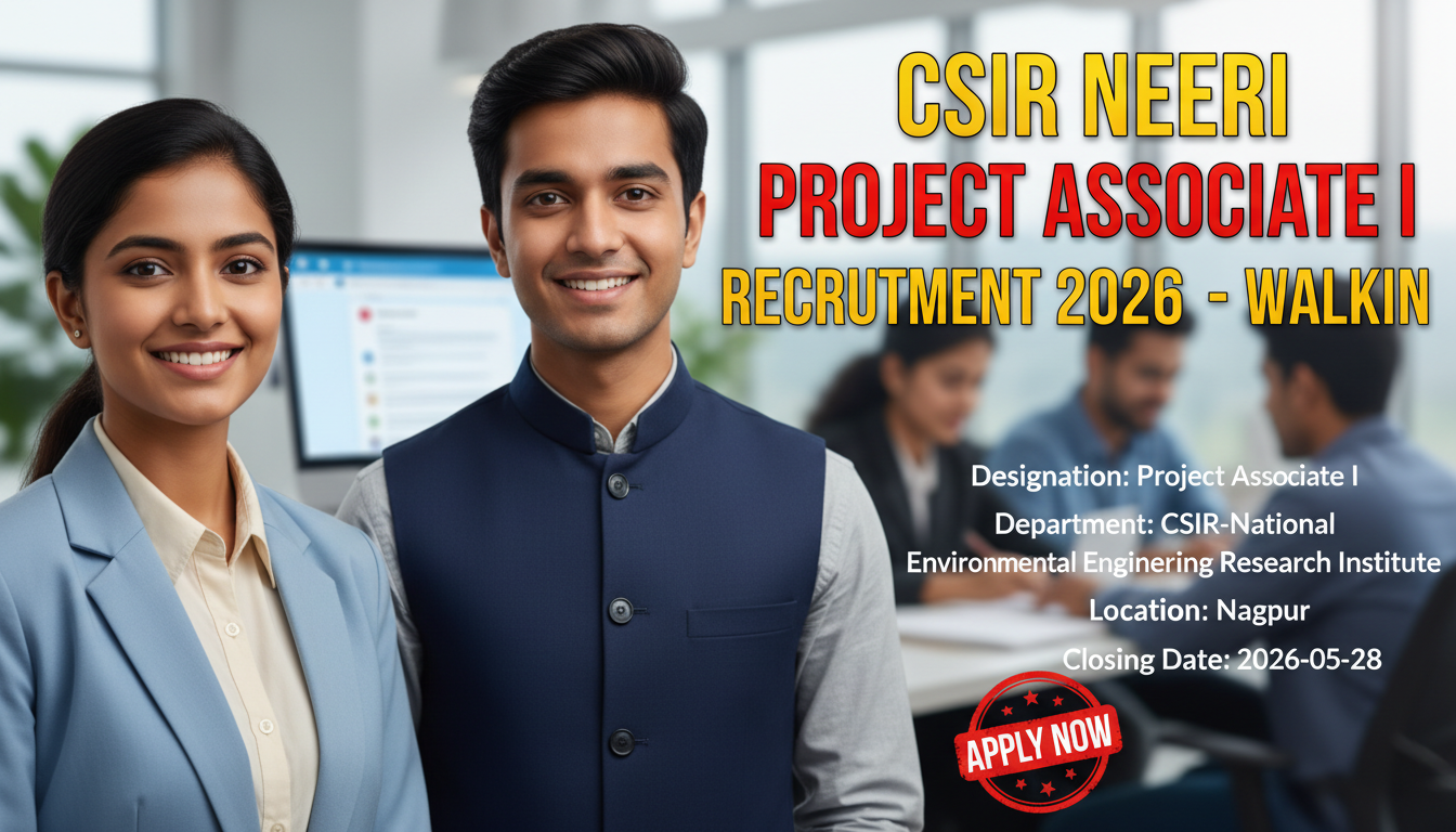CSIR NEERI Project Associate I Recruitment 2026