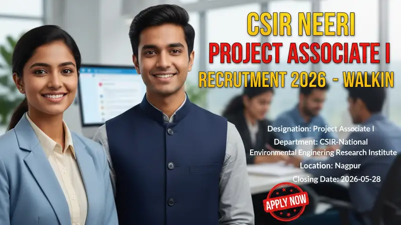 CSIR NEERI Project Associate I Recruitment 2026