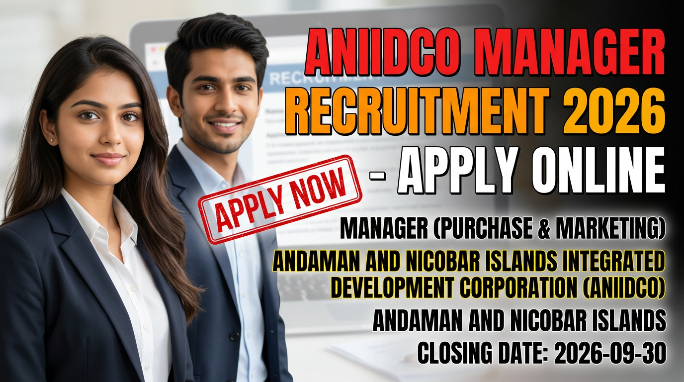 ANIIDCO Manager Purchase & Marketing Recruitment 2026 official notification