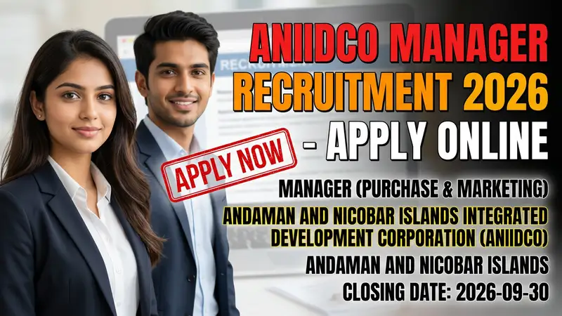 ANIIDCO Manager Purchase & Marketing Recruitment 2026 official notification