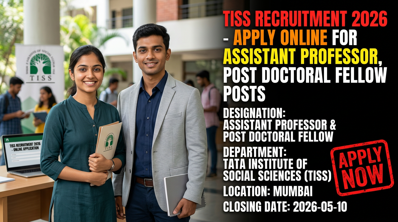 Tata Institute of Social Sciences (TISS) Assistant Professor & Post Doctoral Fellow recruitment