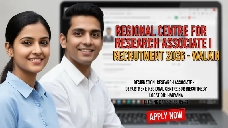 Regional Centre for Biotechnology Research Associate I recruitment