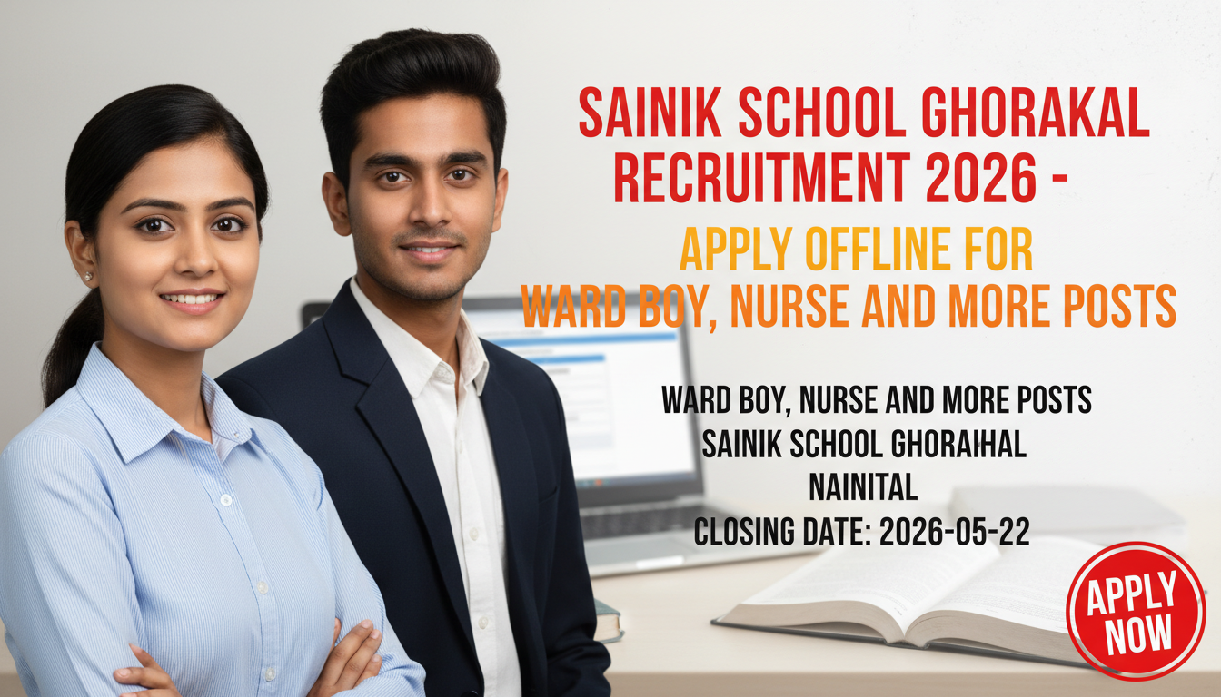 Sainik School Ghorakhal recruitment for Ward Boy and Nurse posts