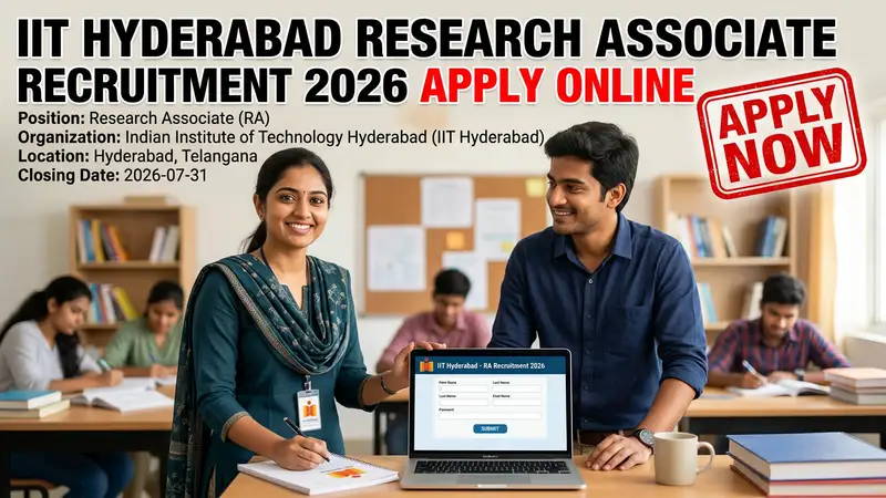 IIT Hyderabad Research Associate recruitment 2026 notification for 4 positions