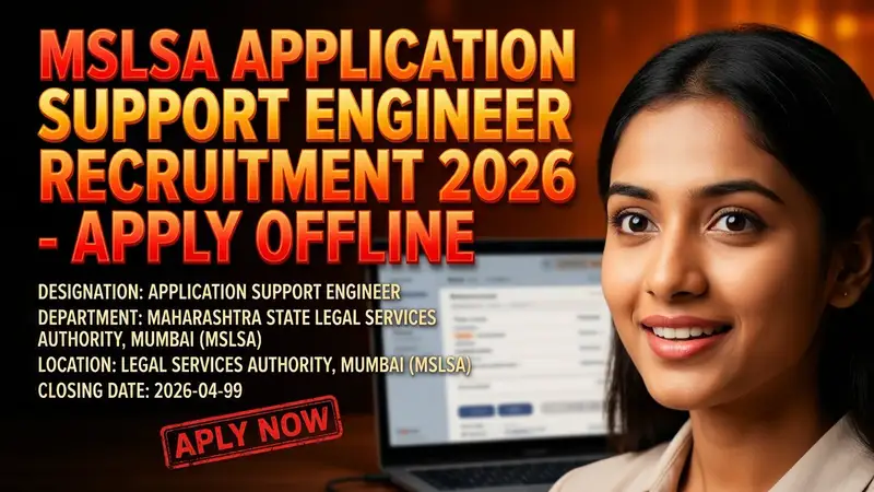 Maharashtra State Legal Services Authority (MSLSA) Application Support Engineer recruitment