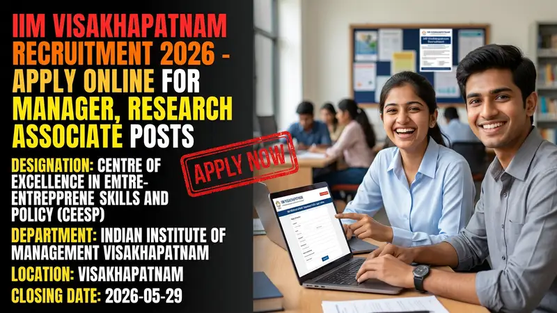 IIM Visakhapatnam Manager and Research Associate Recruitment 2026