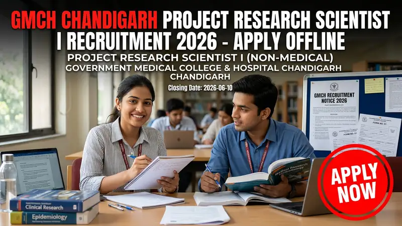 GMCH Chandigarh Project Research Scientist I Recruitment 2026 official notification