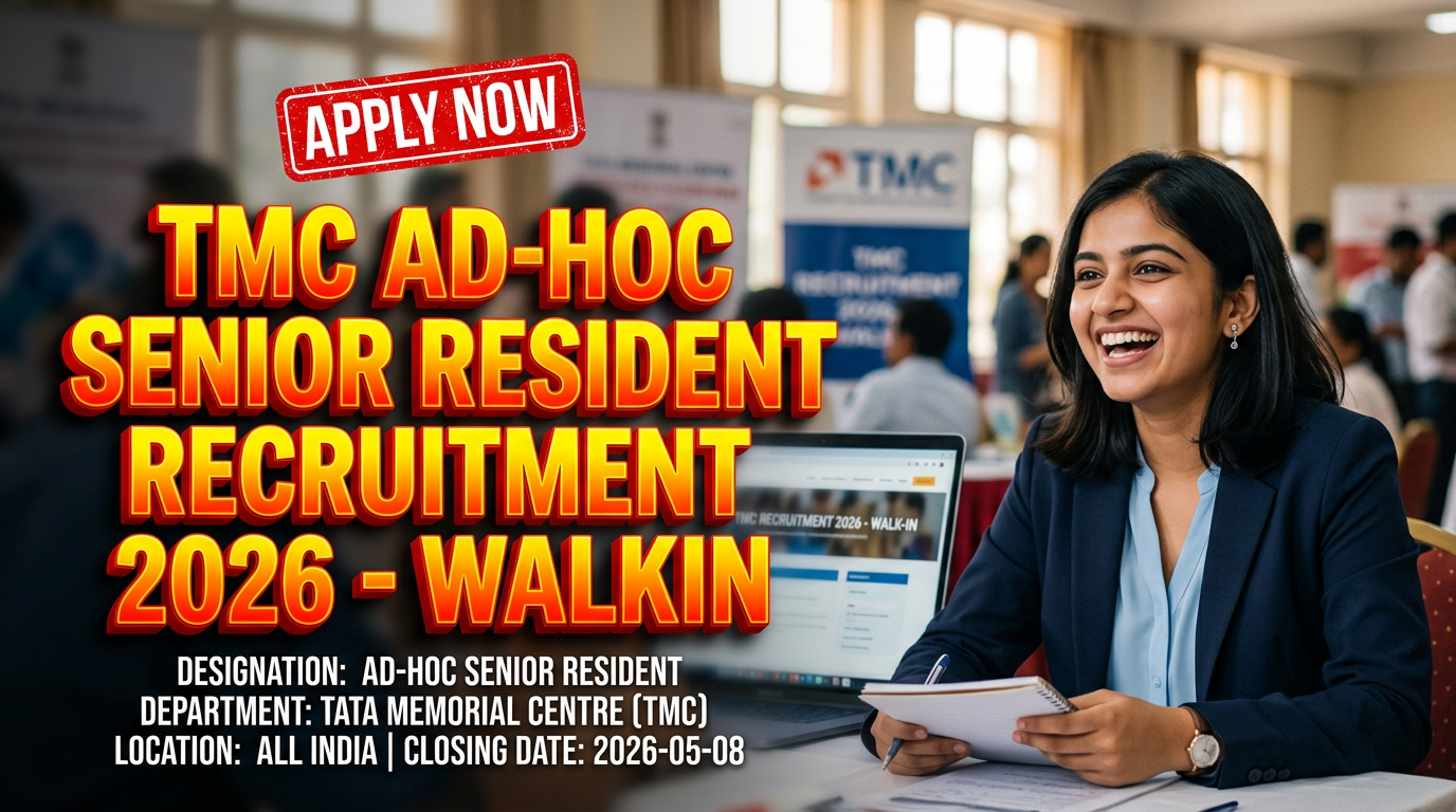 Tata Memorial Centre (TMC) Ad-Hoc Senior Resident recruitment