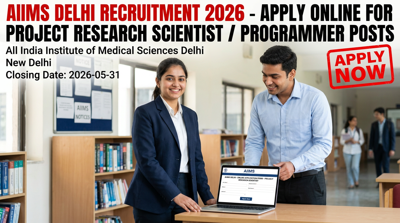 AIIMS Delhi Project Research Scientist and Programmer recruitment 2026 notification