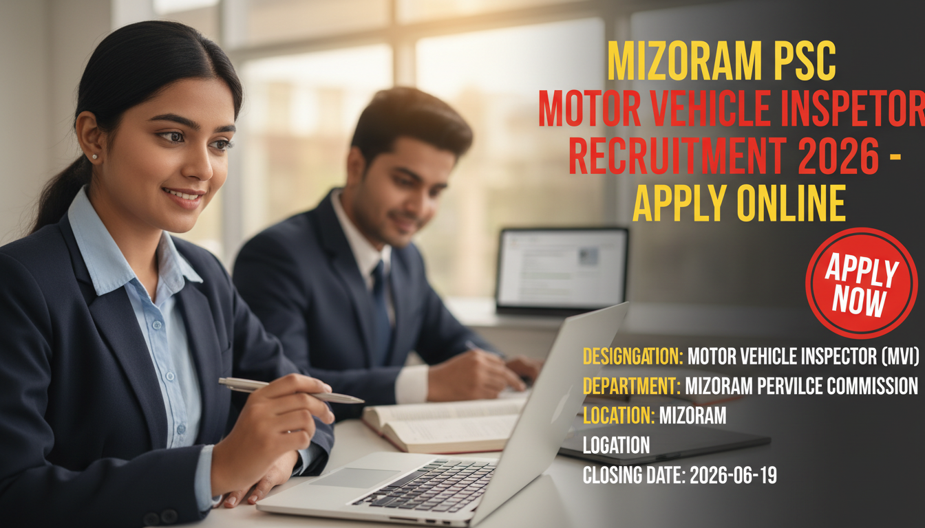 Mizoram PSC Motor Vehicle Inspector Recruitment 2026
