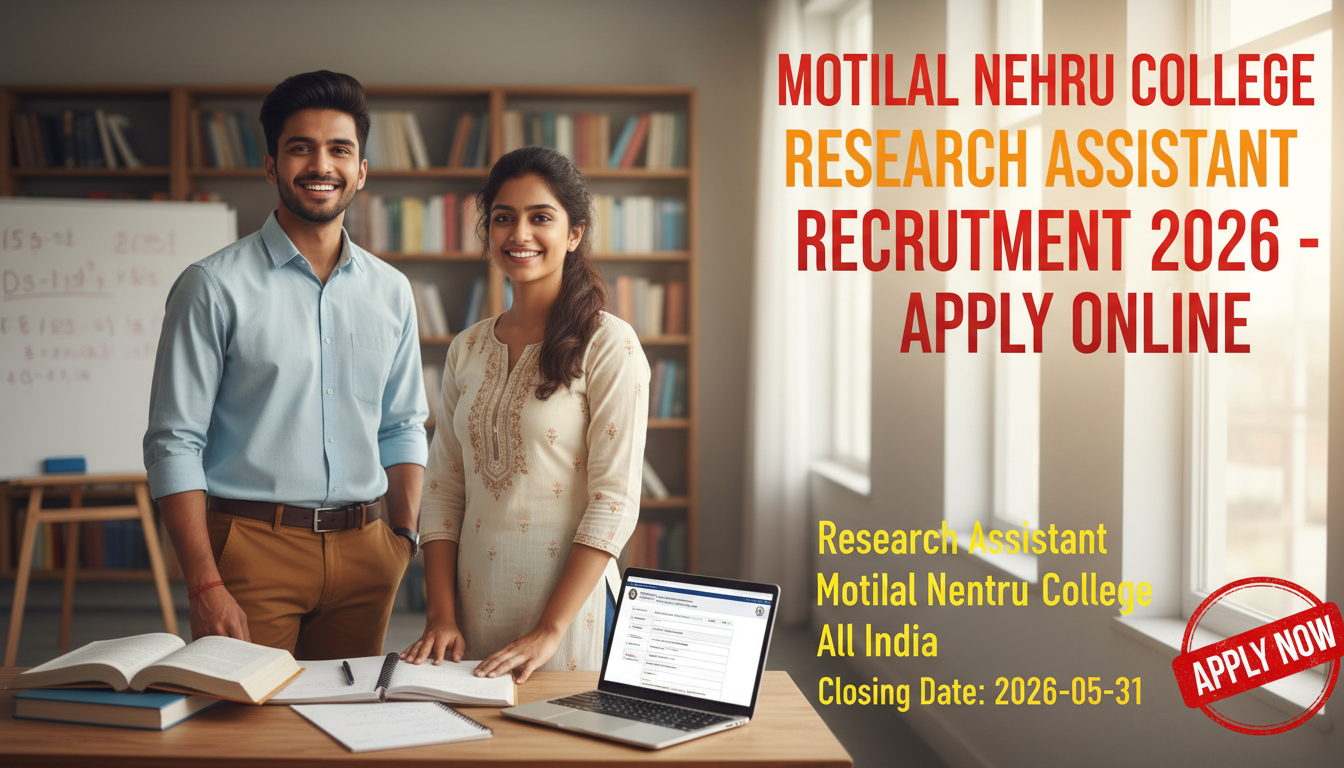 Motilal Nehru College Research Assistant Recruitment 2026 notification and application details