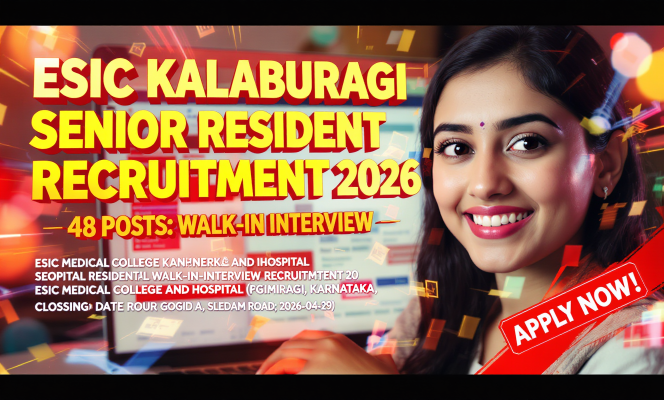ESIC Medical College Kalaburagi Senior Resident Recruitment