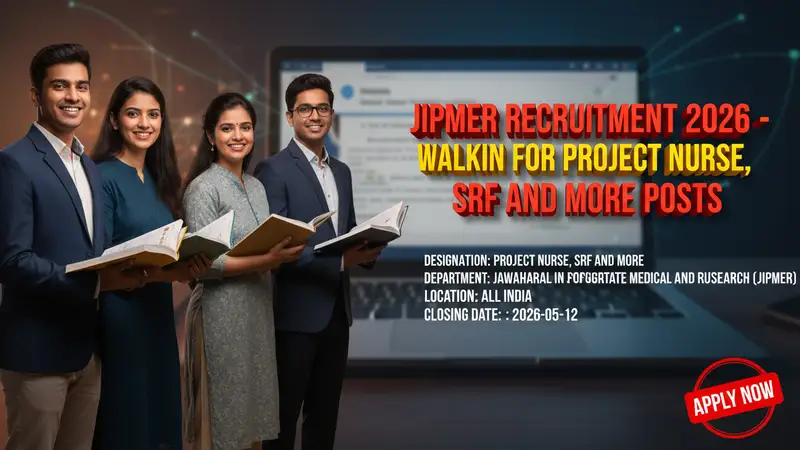 JIPMER Project Nurse and SRF Recruitment 2026