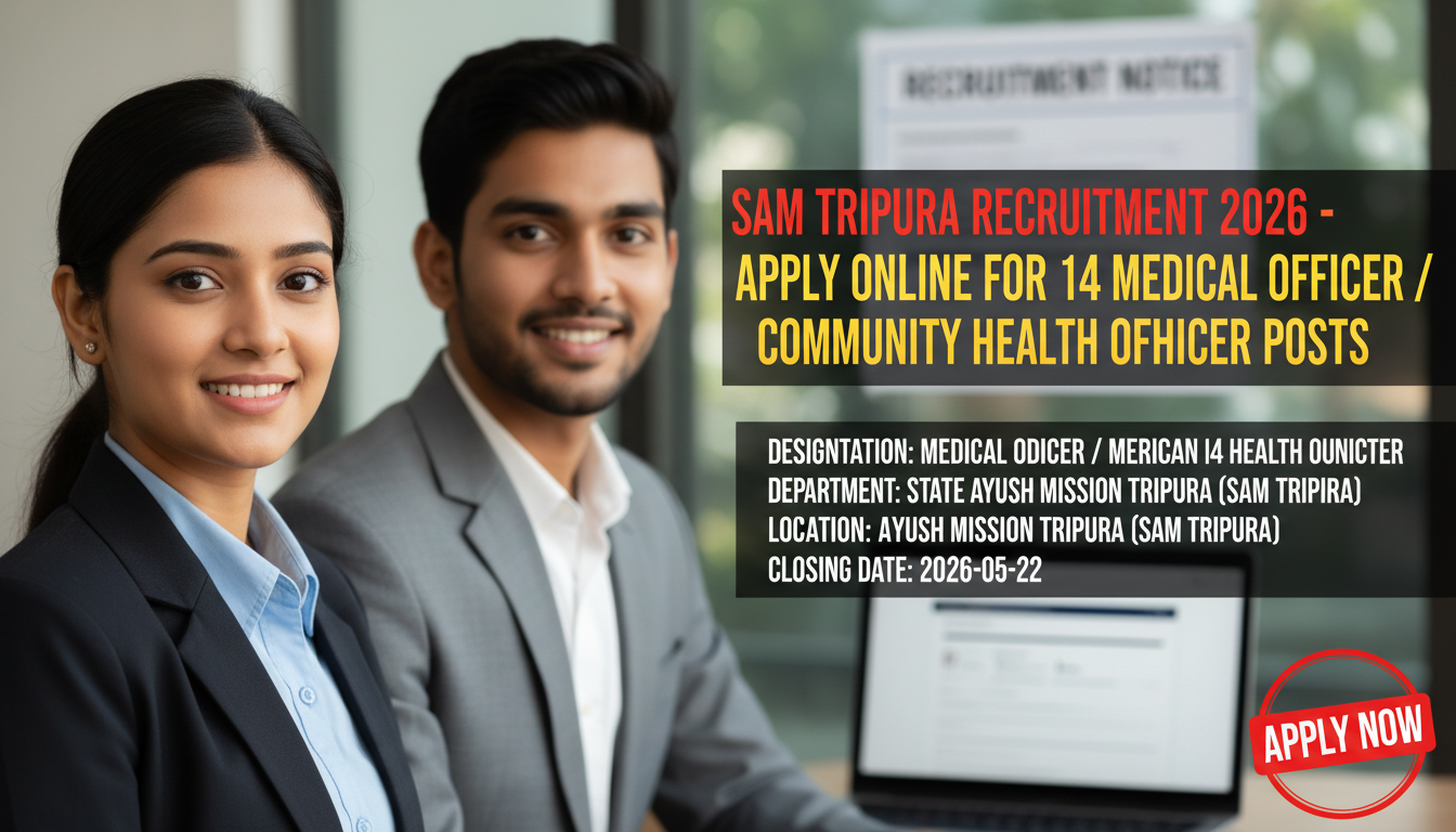 SAM Tripura Medical Officer Community Health Officer recruitment 2026 notification