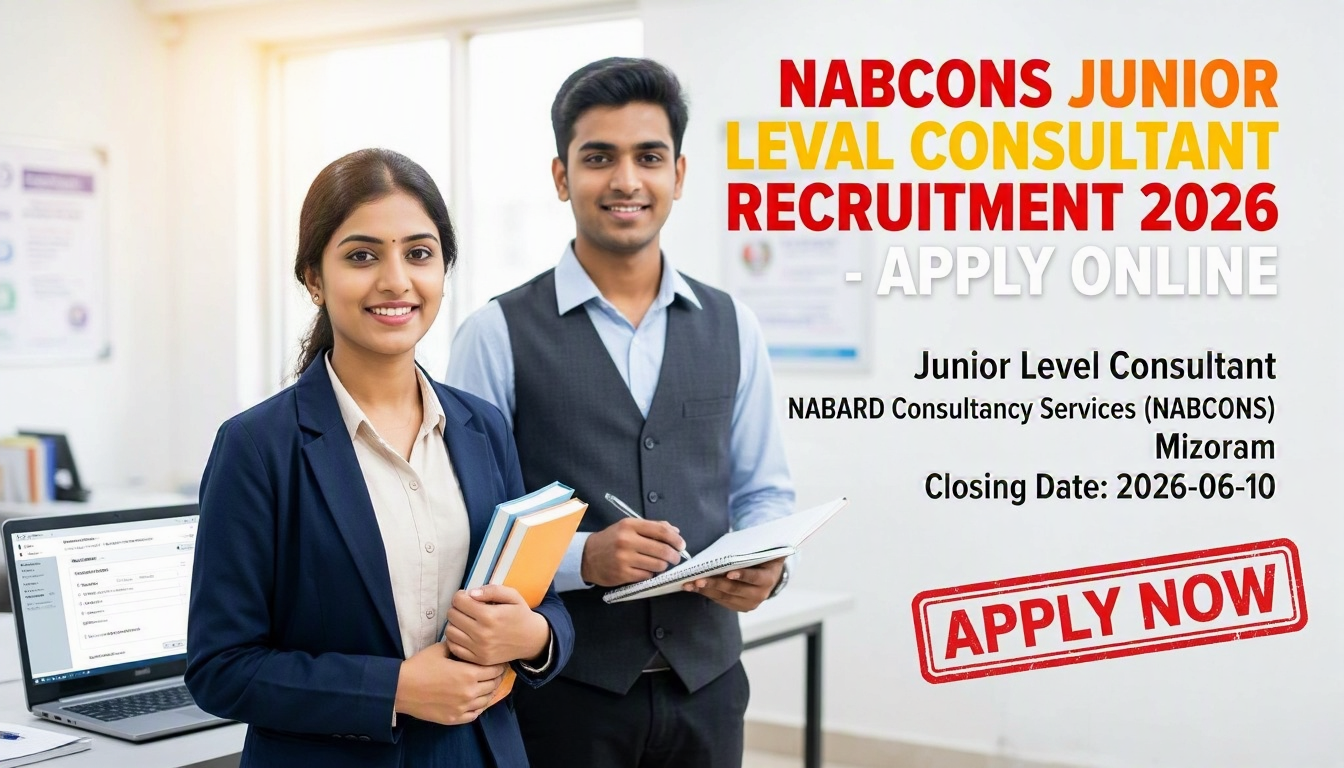 NABCONS Junior Level Consultant Recruitment 2026 notification for Mizoram position