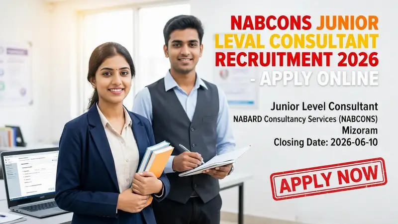 NABCONS Junior Level Consultant Recruitment 2026 notification for Mizoram position