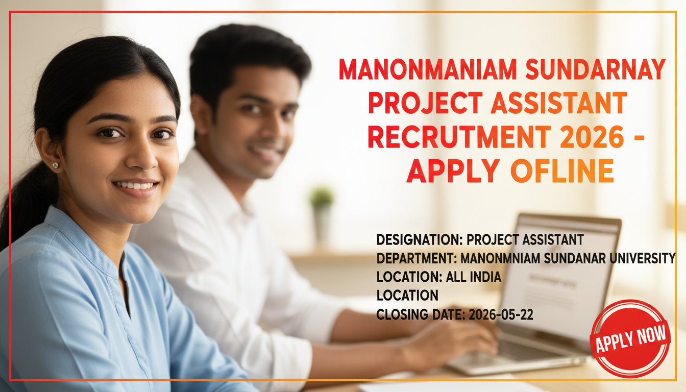 Manonmaniam Sundaranar University Project Assistant recruitment
