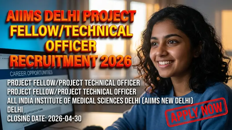 AIIMS Delhi Project Fellow/Project Technical Officer recruitment