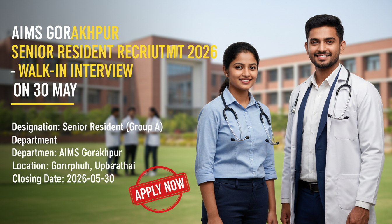 AIIMS Gorakhpur Senior Resident Recruitment 2026 notification for 27 medical positions