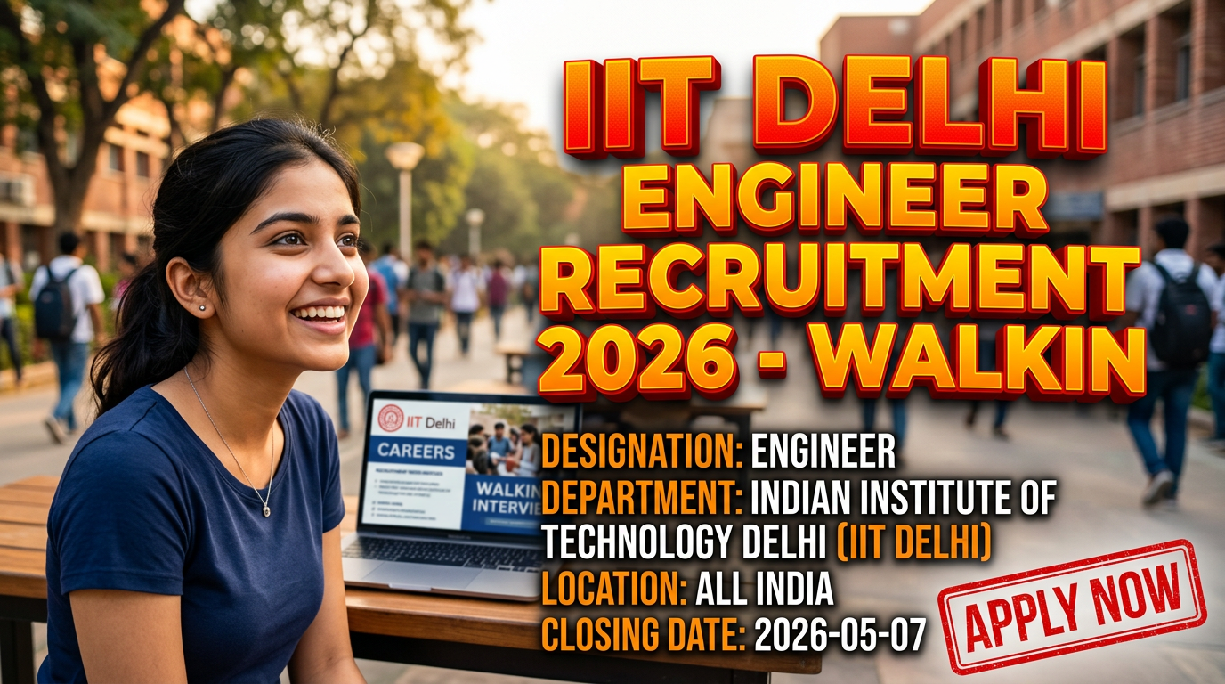 IIT Delhi Engineer Recruitment 2026