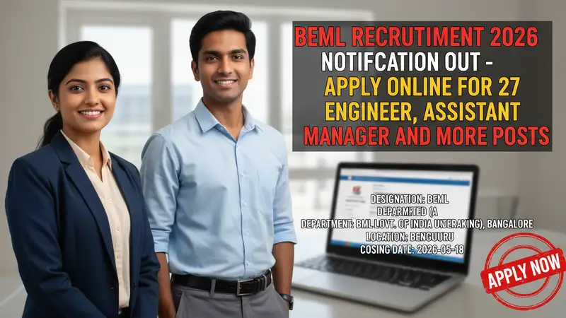BEML Recruitment 2026 for Engineer and Manager posts