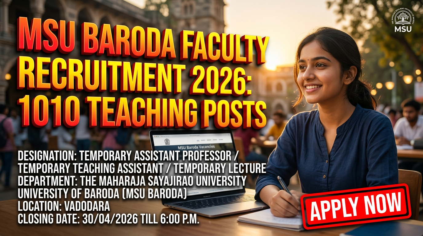 MSU Baroda Faculty Recruitment 2026
