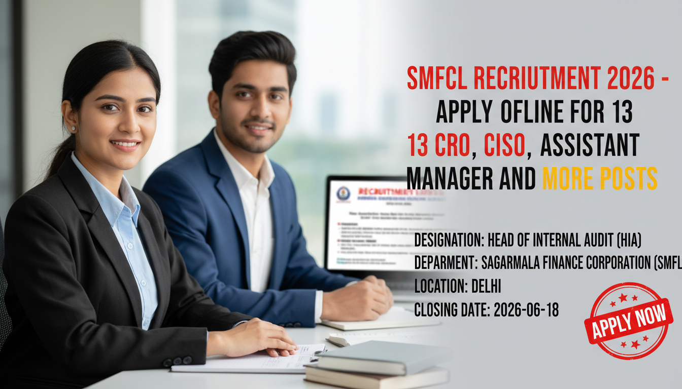 SMFCL Recruitment 2026 notification for Head of Internal Audit and other positions