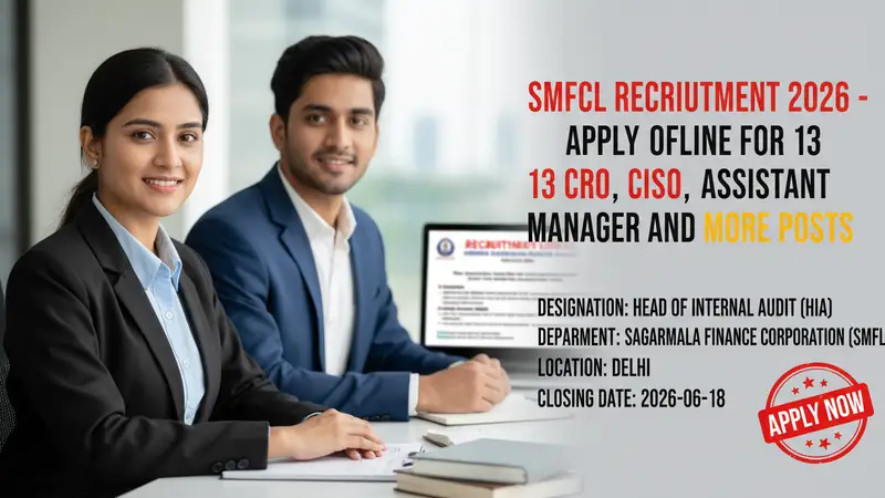 SMFCL Recruitment 2026 notification for Head of Internal Audit and other positions