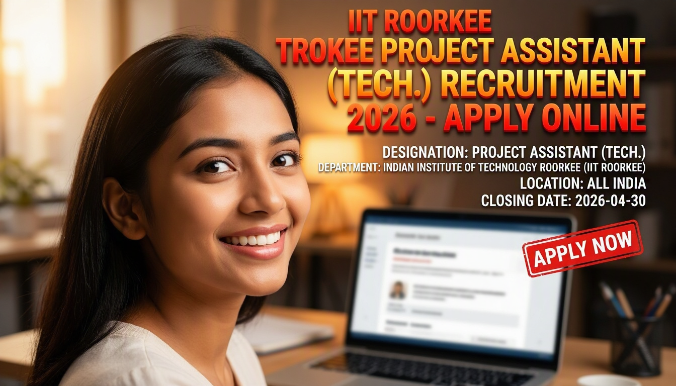 IIT Roorkee Project Assistant Technical recruitment 2026 notification