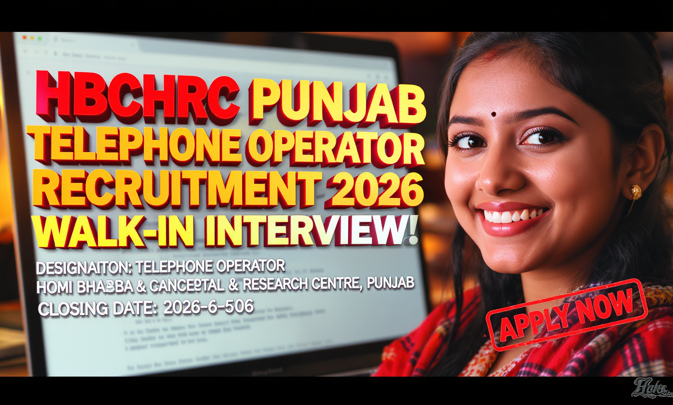 Homi Bhabha Cancer Hospital & Research Centre Punjab Telephone Operator recruitment