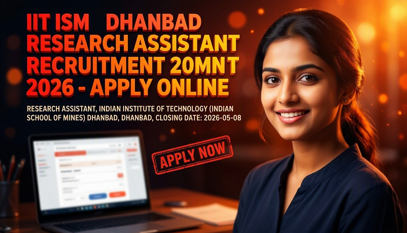 IIT ISM Dhanbad Research Assistant Recruitment 2026